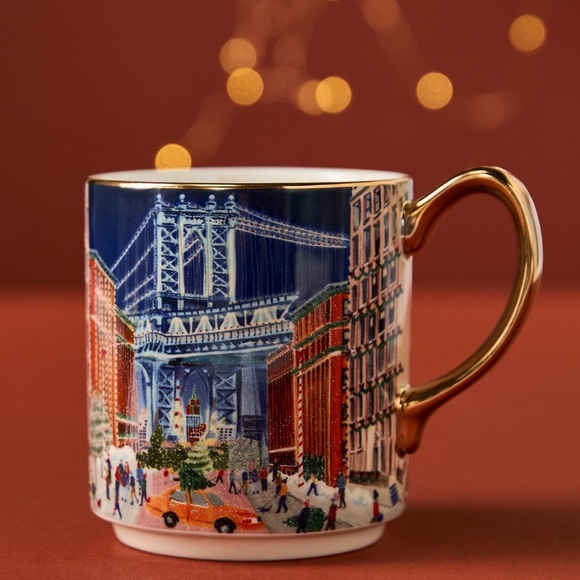 Holiday in the city mug NYC Anthropologie 2024 - Picture 11 of 13